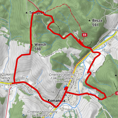Komańcza - Kościół pw. Świętego Józefa - Cerkiew greckokatolicka Opieki Matki Bożej - Wierch