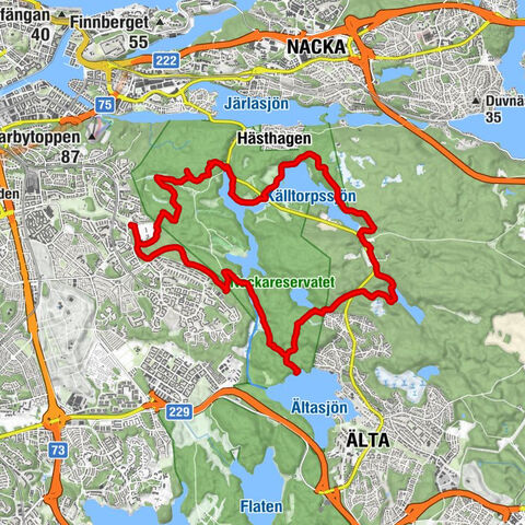 Kärrtorp - Nacka - Hästhagen - Stockholm