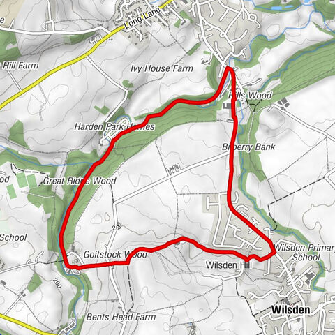 Cullingworth - Hallas Bridge - Wilsden Hill - Wilsden