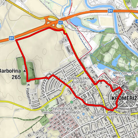 Kroměříž - Barbořina - chrám sv. Mořice - kostel sv. Jana Křtitele