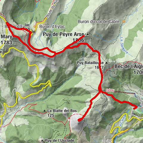 Buron du Font-de-Cère - Puy Mary - Col d'Eylac - Puy Griou