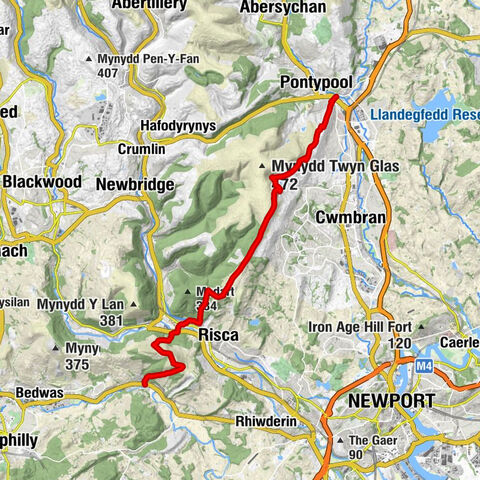 Machen - Mynydd Machen - Twmbarlwm - Pontymoile
