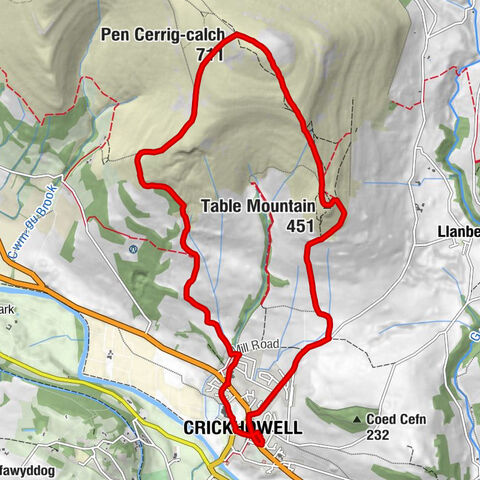 Crickhowell - Pen Cerrig-calch - Table Mountain