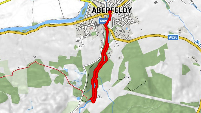 Aberfeldy - Viewpoint for Falls of Moness - Falls of Moness