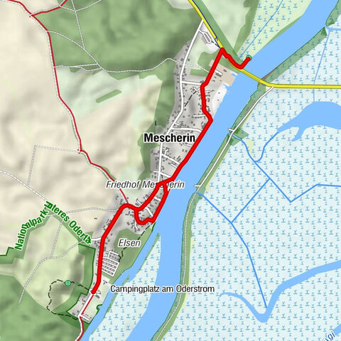 Park Restaurant - Dorfkirche Mescherin - Aussichtsturm - Mescherin