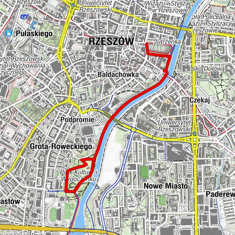 Rzeszów - Kościół pw. Świętej Trójcy - Grota-Roweckiego - Śródmieście