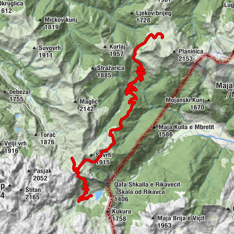 Donji Rikavac - Katun Perovića - Katun Rašovića - Koljati