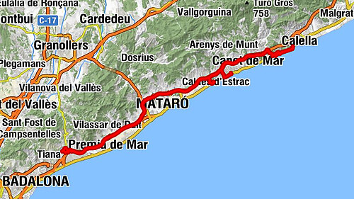 Caldes d'Estrac - Turó de les Garses - Ermita de Sant Pau - Arenys de Mar