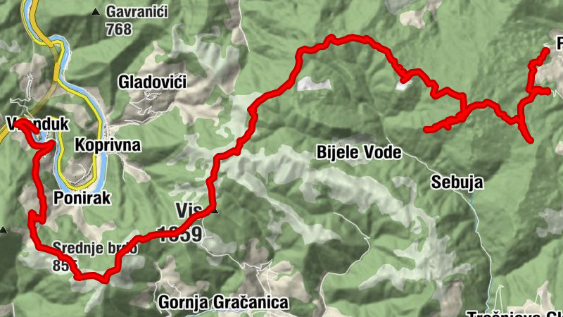 Grad Zenica - Vis - Lisote - Vranduk