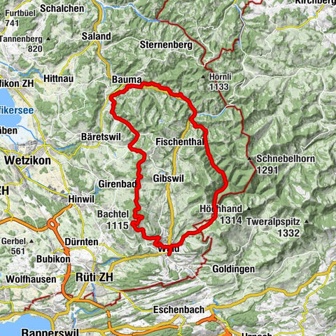 Wald ZH - Bachtel - Allmen - Wald