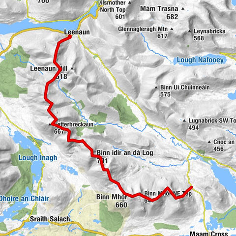 Corcogemore - Binn Mhór - Binn idir an dá Log - Leenaun