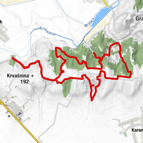 Kapela svetog Ivana Nepomuka - Branjin Vrh planina - Marija Lurd svetište Popovac - Vidikovac vina Belje