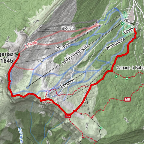 Ambruniers - Tanne aux Cochons - Trou de l'Agneau - Mont Margeriaz