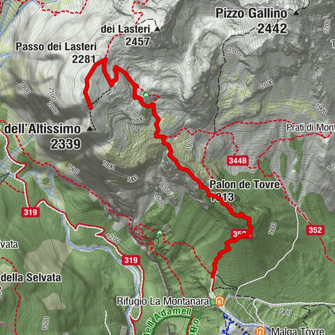 Molveno - Palon de Tovre - Passo dei Lasteri