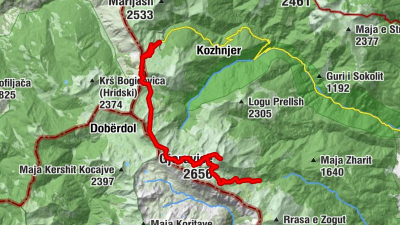 Komuna e Deçanit / Opština Dečane - Bogiqe - Gjeravicë - Komuna e Junikut / Opština Junik