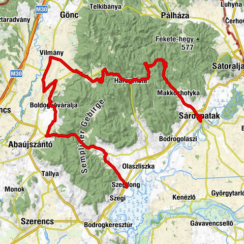 Szegilong - Boldogkő - Regéci-várhegy - Sárospatak