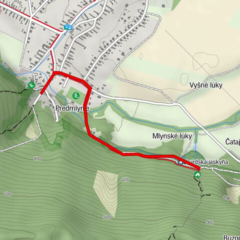 Krásnohorská Dlhá Lúka - Krásnohorská jaskyňa - Lurdská jaskyňa