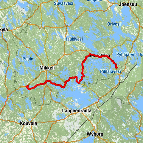 Miekankoski - Nervanderin kumpu - Runebergin kumpu - Putikko