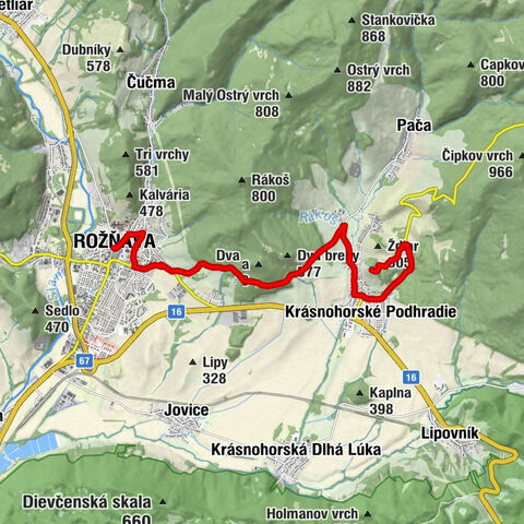 Rožňava - Kostol sv. Františka Xaverského - Bebek - Krásnohorský hradný vrch