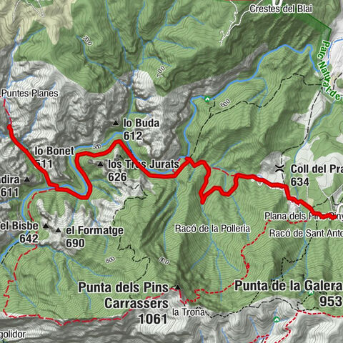 Ulldemolins - Roca Balladora - lo Bonet - Sant Bartomeu de Fraguerau