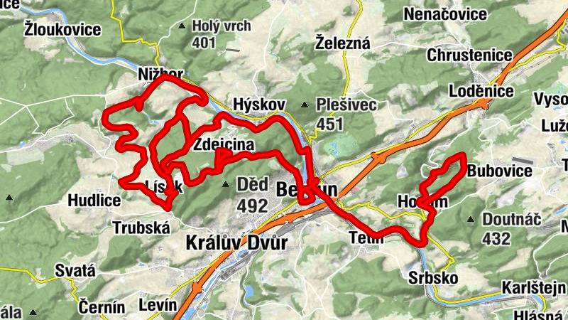 Solvayovy lomy - Povýšení svatého Kříže - Svatý Jan pod Skalou - Beroun