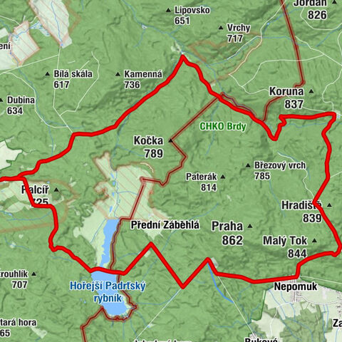 Kolvín - U pilouna - Bouda U Břízy - Strašice v Brdech