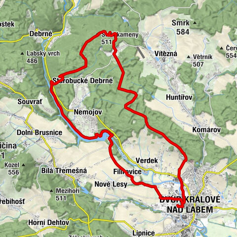 Dětské hřiště na Malém Berlínku - Dvůr Králové nad Labem - Slučí kameny - Filířovice