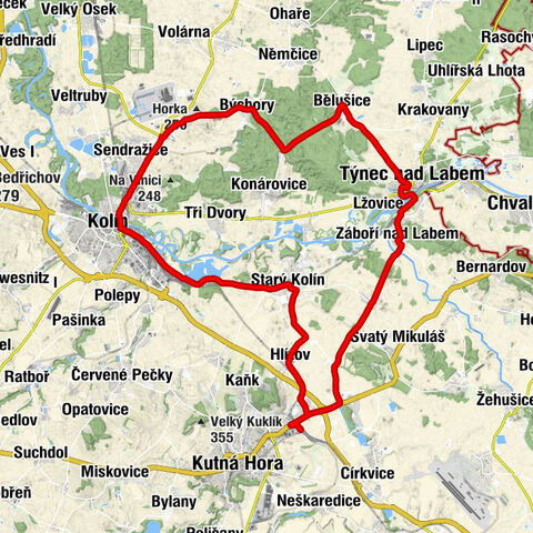 Kutná Hora hlavní nádraží - Husův sbor - Panna Maria Sedmibolestná - svatý Ondřej