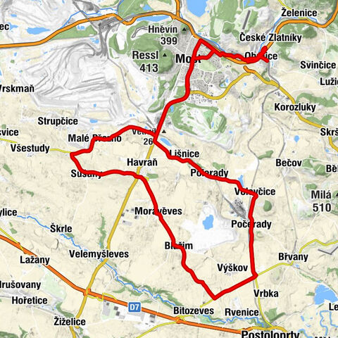 Obrnice - Most - Svatý Prokop