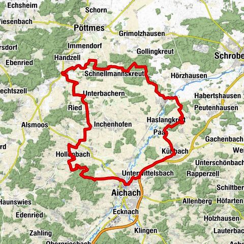 Kühbach - Porta Romana - St. Magnus - St. Isidor und Wendelin