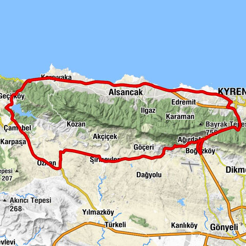 Çağlayan - çakistez - Girne - Agios Theodoros
