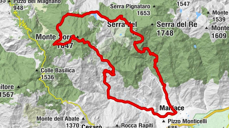 Al Castello - Chiesa di San Gabriele - Portella Balestra - Portella Scafi