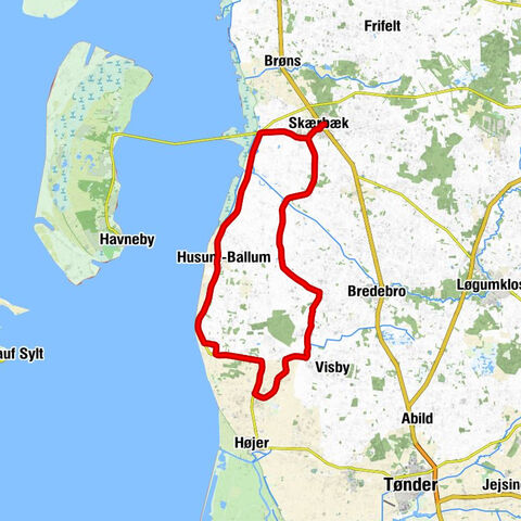 Skærbæk - Ballum Slusekro - Vesterende Ballum