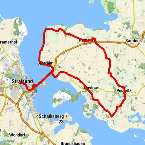 Stralsund Hbf - St. Nikolai - Marina - St. Johannes