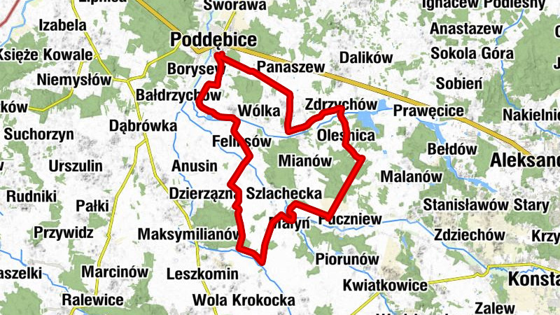 Poddębice - Byczyna - Kościół parafialny pw. św. Andrzeja Apostoła - Kościół św. Mikołaja i św. Stanisława Biskupa