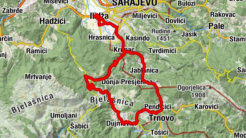 Pejton - Ilidža - Orac - Krupac