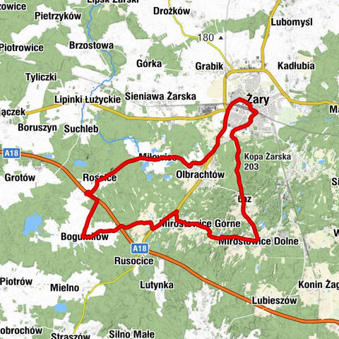 Żary - Góra Żarska - Kopa Żarska