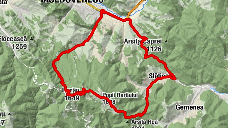 Câmpulung Est - Cab Pastorală Rarău - Rarău - Popii Rarăului