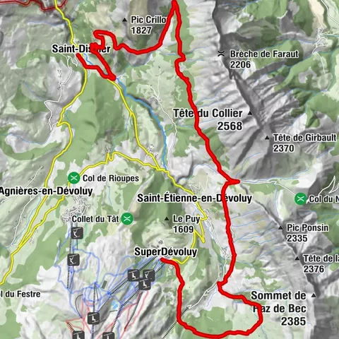 Tour du Dévoluy, côté Est, Etape 1 (VTT)
