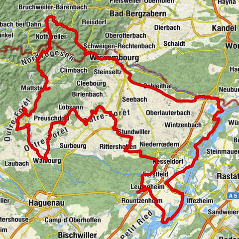 Étape 1 : Étape alsacienne « Ouvrages de la Ligne Maginot, champ de bataille historique et ruines du château de Fleckenstein » (171 km)