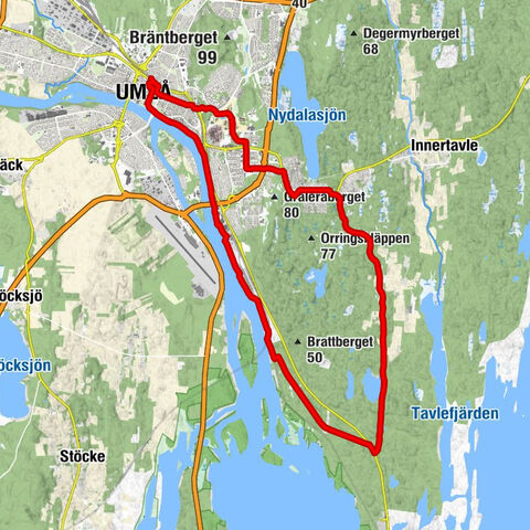 Umeå Central - Vasakyrkan - Umeå - Lillberget