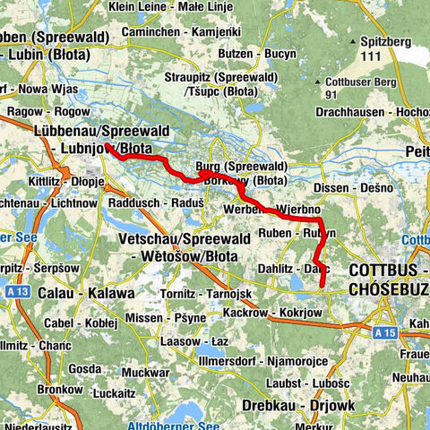 Gulben - Ziegenhof und Cafe Gulben - Alter Spreewaldbahnhof - Evangelische Kirche