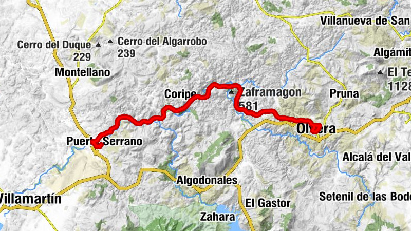 Puerto Serrano - Cortijo de Zaframagón - Barriada Constitución - Taberna Juanito Gomez