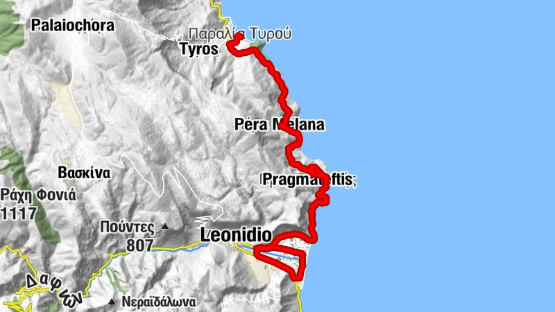 Παραλία - Πέτρα - Λεωνίδιο - Παραλία Τυρού