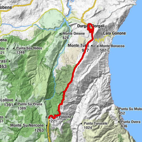 Orthullè/Urzulei - Genna Petta - Colle del Carmelo - Santa Maria Maddalena
