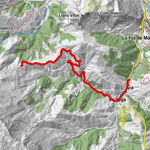 Piedrafita - L' Ará - Prunadieḷḷa - La Vega