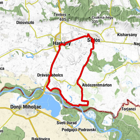 Harkány - Csingli csárda - Szentháromság-templom - Jézus Szíve-templom