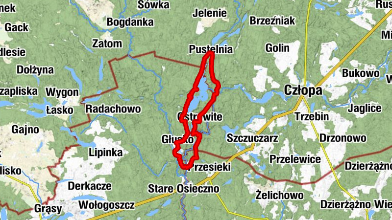 Kamienna Knieja - Ostrowite - Pustelnia - Głusko