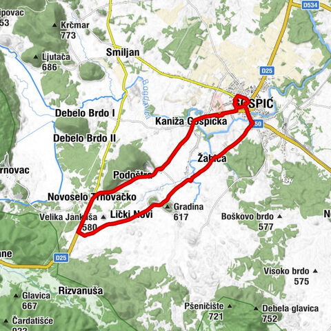 Gospić - Konoba Stara Dama - Restoran Prašina - Crkva sv. Ivana Nepomuka