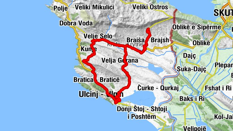 Ulcinj - Ulqin - Vitinka - Pistula - Pistullë - Gač - Gaçi